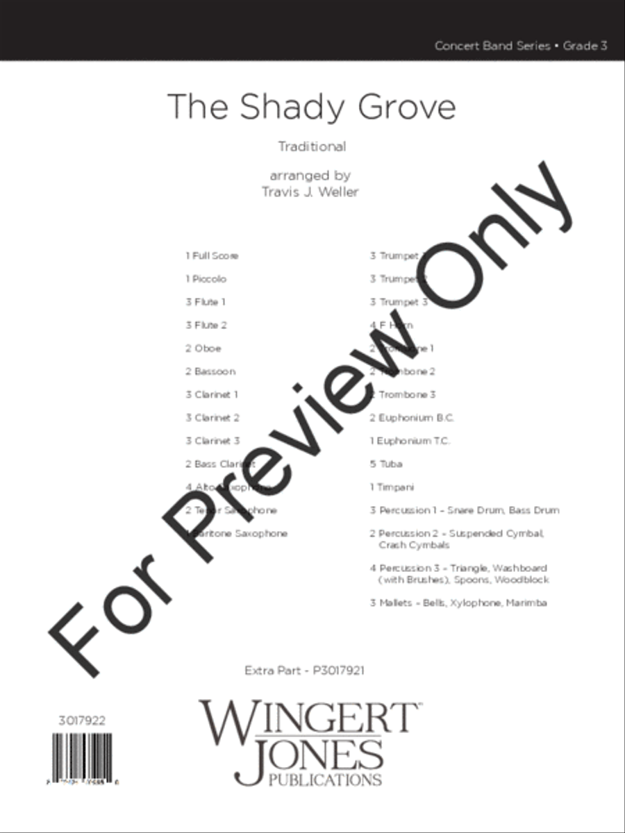 The Shady Grove (Score) The Shady Grove (Score) Concert Band scores gallery preview page 2