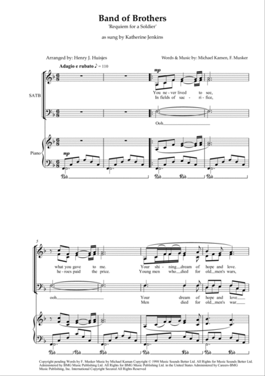 Requiem For A Soldier Requiem For A Soldier 4-Part scores gallery preview page 2