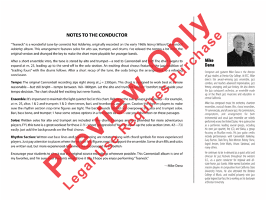 Teaneck Teaneck Jazz Ensemble scores gallery preview page 19