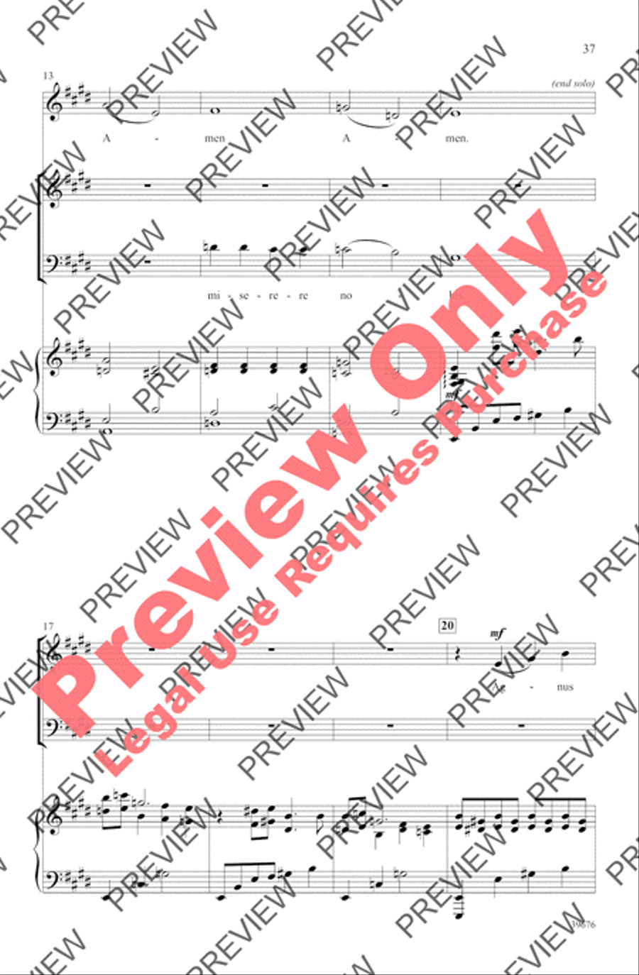 Missa Festiva 4-Part scores gallery preview page 40