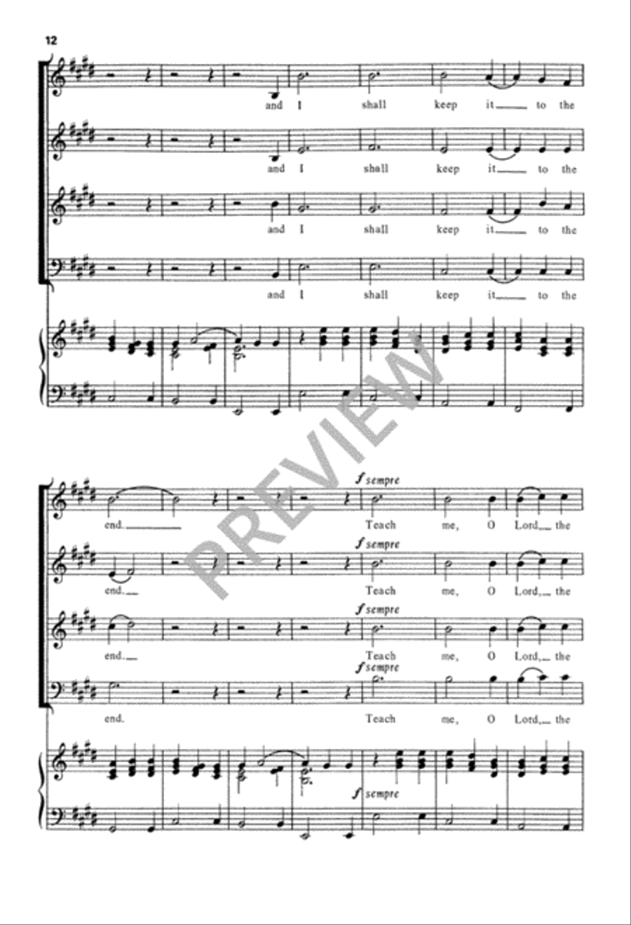 Teach Me, O Lord Teach Me, O Lord 4-Part scores gallery preview page 13