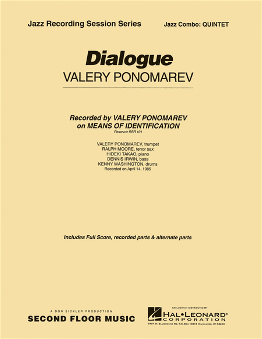 Dialogue Dialogue Jazz Ensemble scores gallery preview page 1