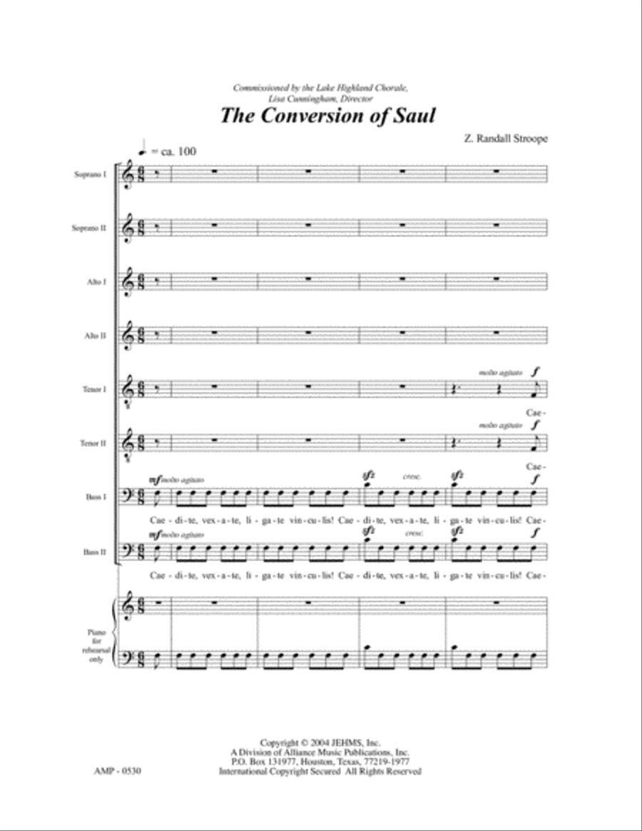 The Conversion of Saul SSAATTBB scores gallery preview page 10