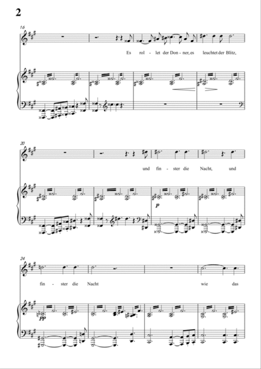 Schubert-Die junge nonne in #F minor,for Vocal and Piano Voice scores gallery preview page 3