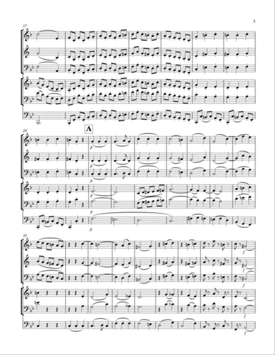 Mozart Divertimento Nr. 1 (K. 439a) Flexible Brass Tro Brass Ensemble scores gallery preview page 4