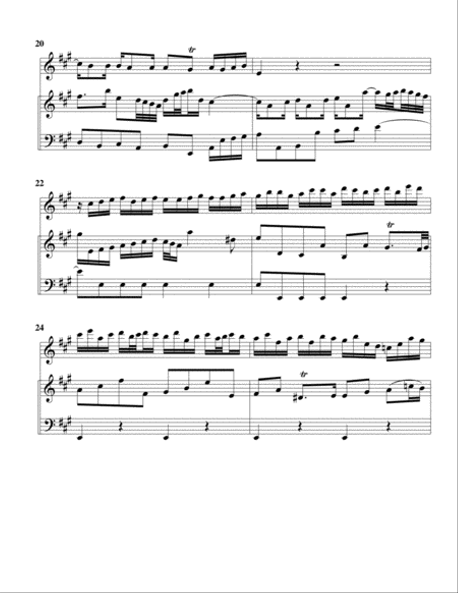 Suite, violin, harpsichord, BWV 1025, A major String Duet scores gallery preview page 5