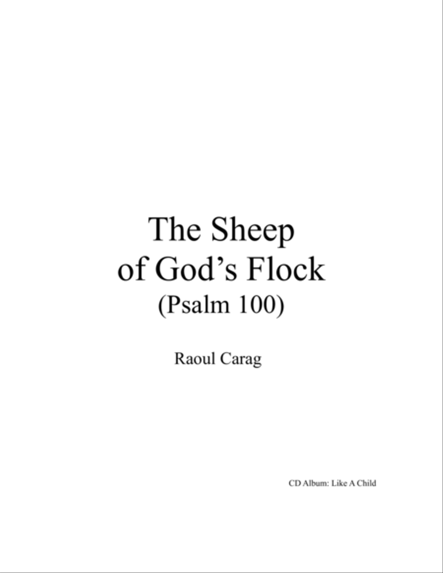 The Sheep of God's Flock (Psalm 100) 4-Part scores gallery preview page 1