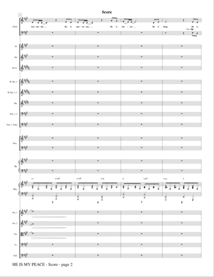 He Is My Peace - Full Score Choir scores gallery preview page 2