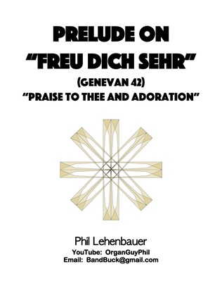 Book cover for Prelude on "Freu Dich Sehr" (Genevan 42), organ work by Phil Lehenbauer