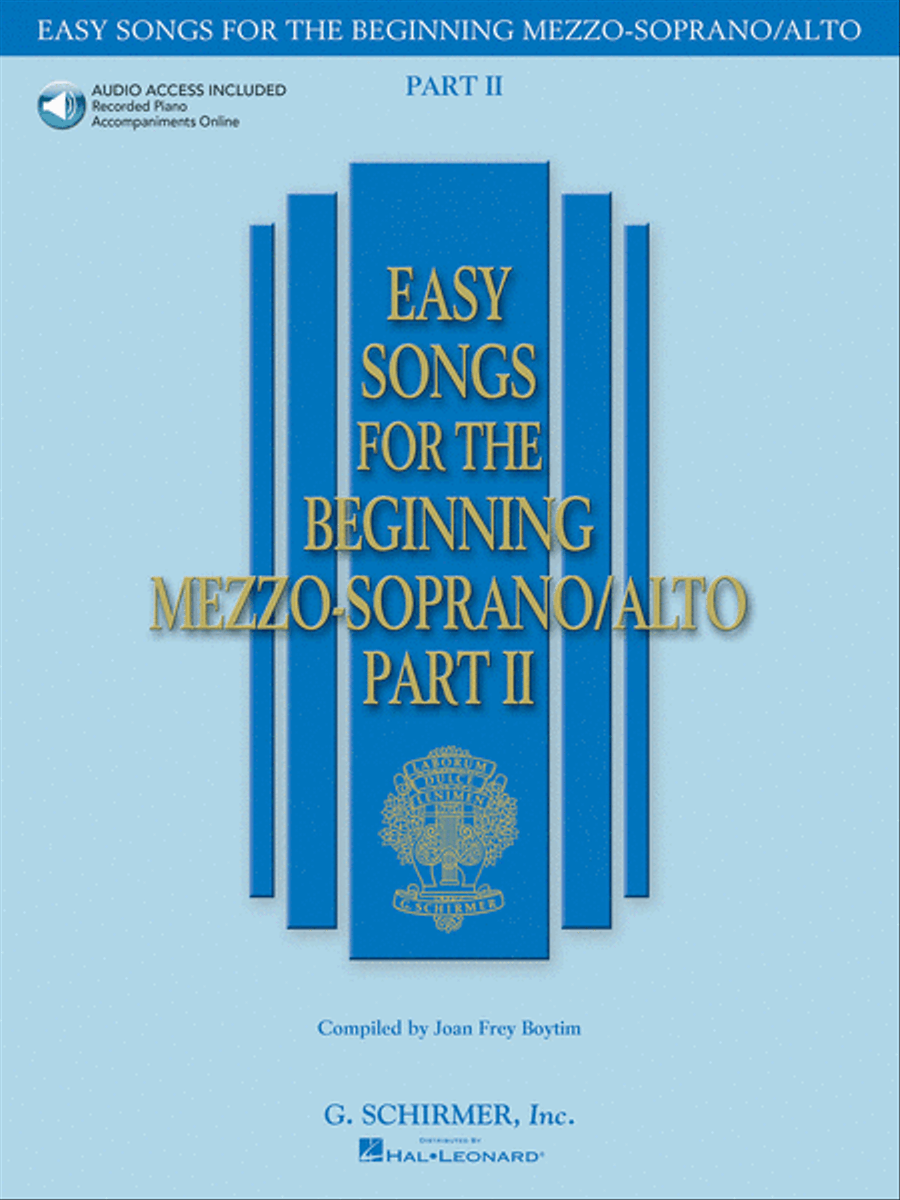 Book cover for Easy Songs for the Beginning Mezzo-Soprano/Alto – Part II