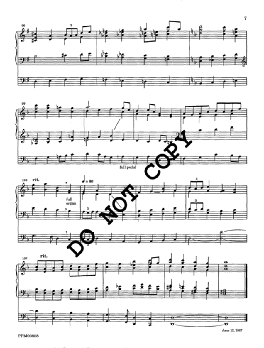 I Sing the Almighty Power of God: Organ Voluntaries on the Hymn Tunes of Ralph Vaughan Williams Volume I Organ scores gallery preview page 8