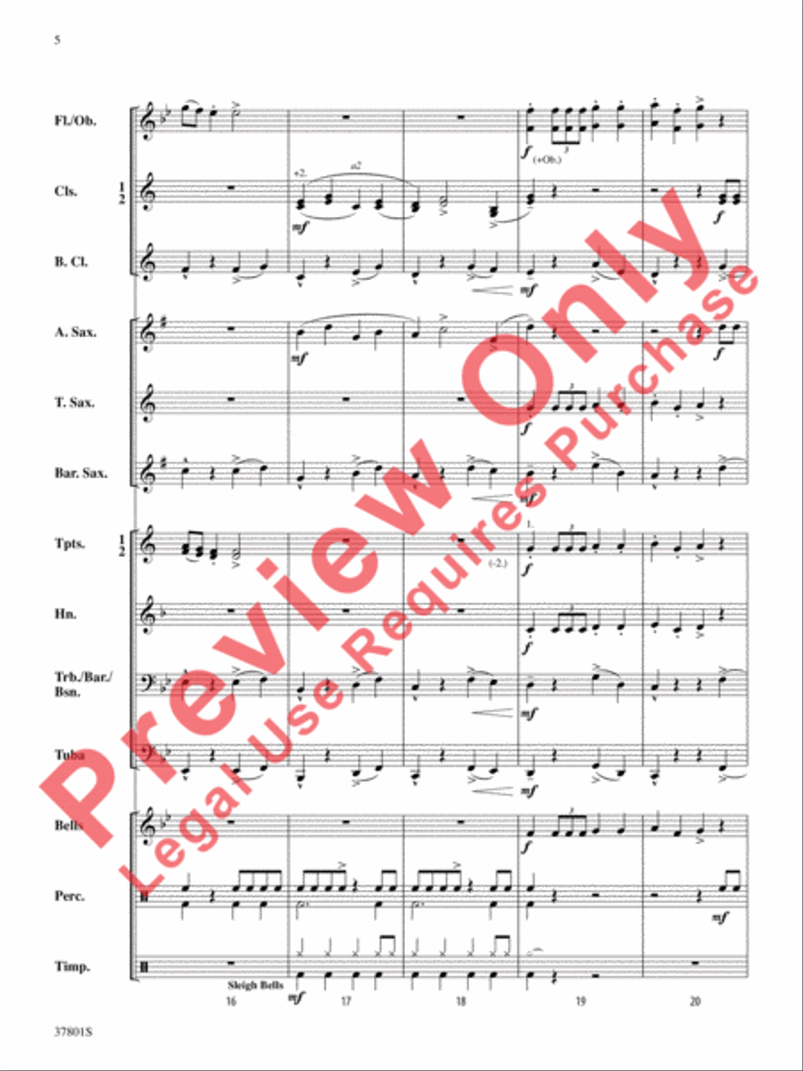 You'd Better Watch Out! Concert Band scores gallery preview page 6