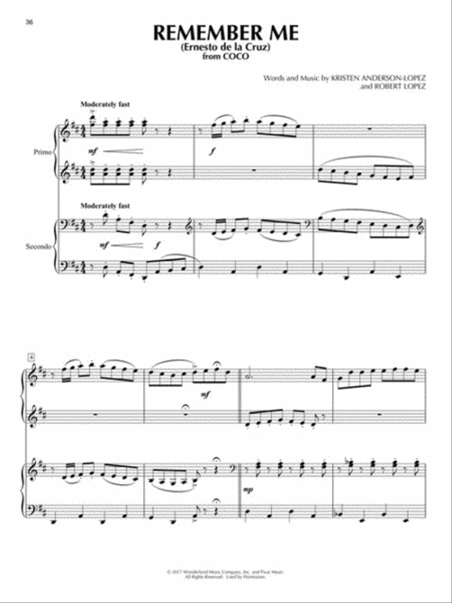 Contemporary Disney Duets – 2nd Edition 1 Piano, 4-Hands scores gallery preview page 5