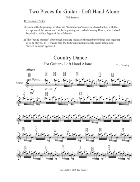 Two Pieces for Guitar - Left Hand Alone image number null