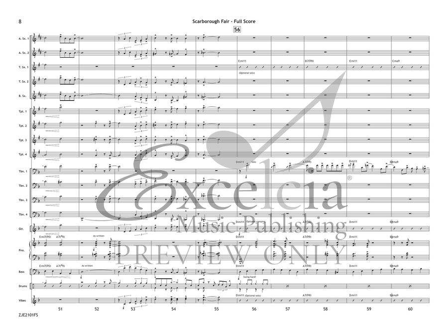 Scarborough Fair Jazz Ensemble scores gallery preview page 9