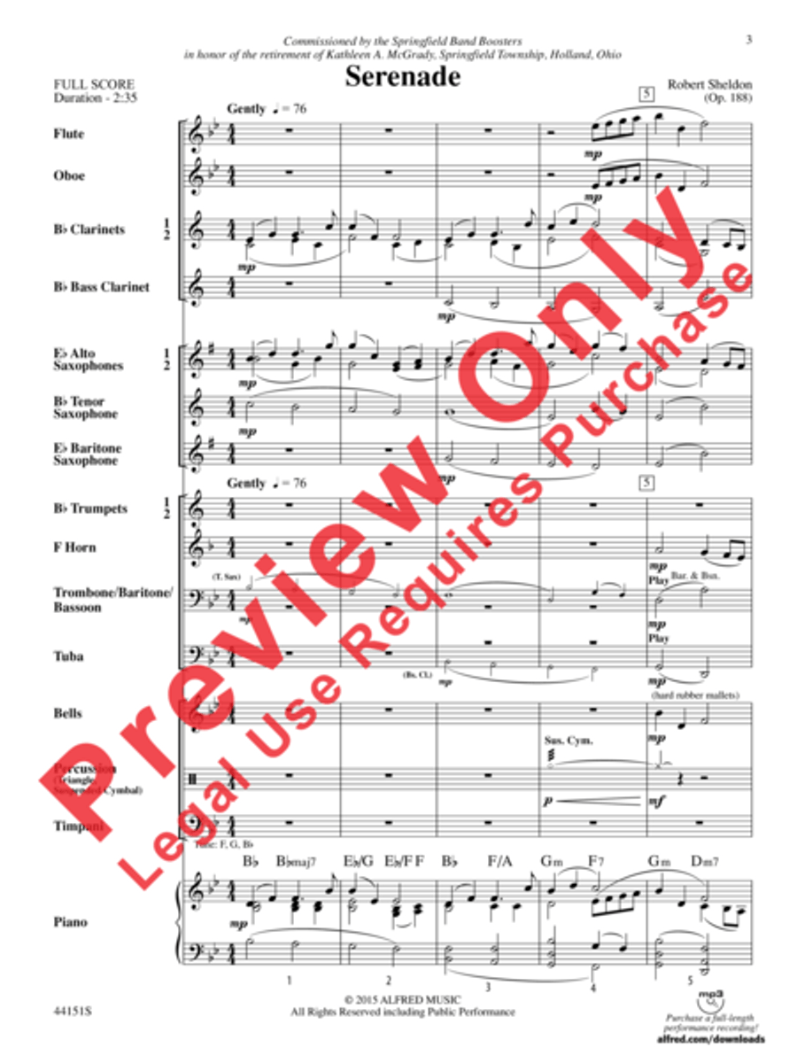 Serenade Concert Band scores gallery preview page 2
