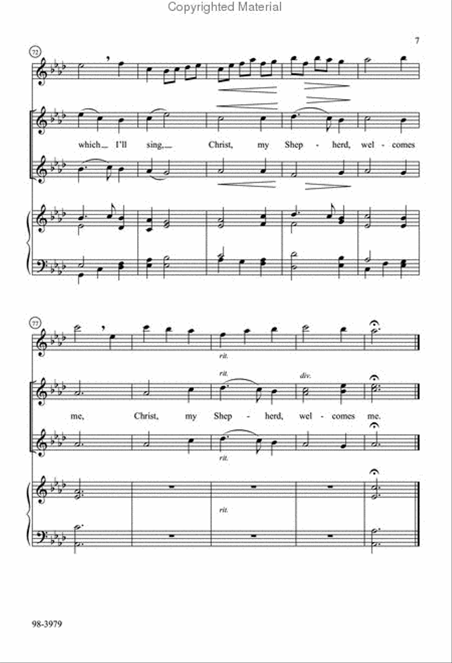 Christ, My Shepherd, Welcomes Me SSA scores gallery preview page 5
