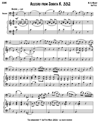 Allegro from Piano Sonata K. 332