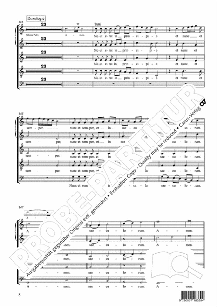 Confitebor III (Confitebor Terzo) SSATB scores gallery preview page 9