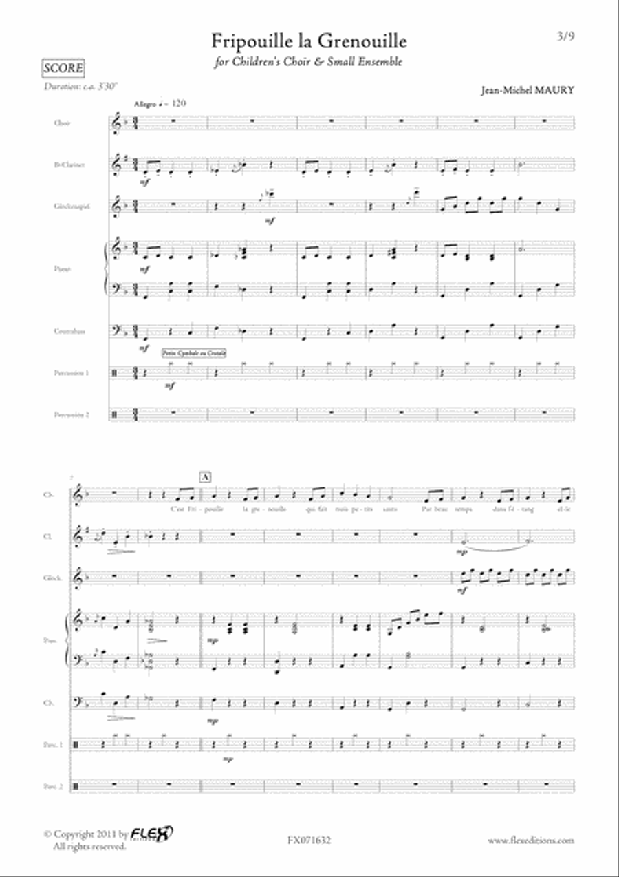 Fripouille la Grenouille Fripouille la Grenouille Children's Choir scores gallery preview page 3