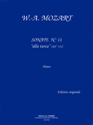 Sonate No. 11 KV331 en La maj. ''Alla turca''