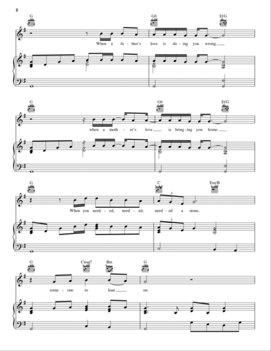 Flannel Piano, Vocal, Guitar scores gallery preview page 2