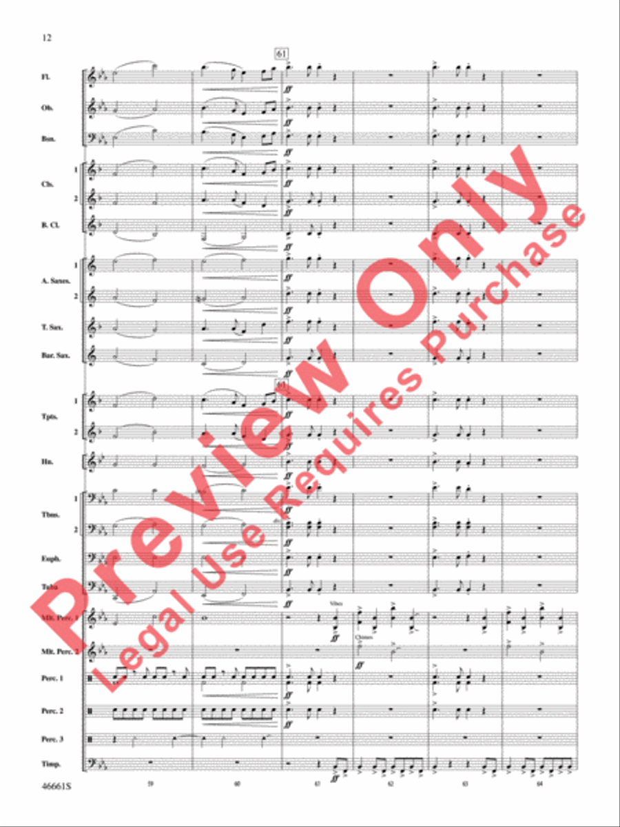 Nine Mile Saga Nine Mile Saga Concert Band scores gallery preview page 13