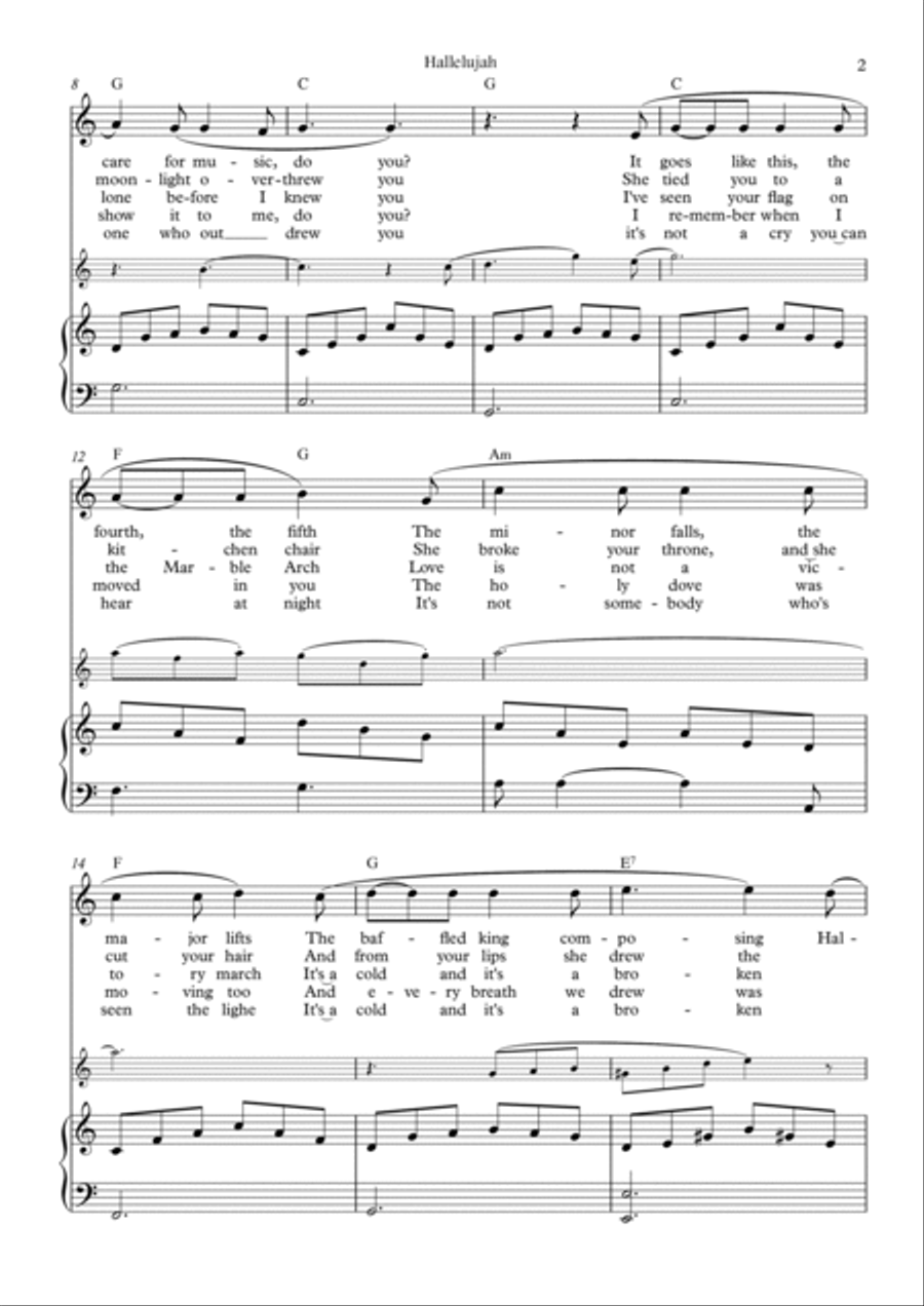 Hallelujah Small Ensemble scores gallery preview page 2