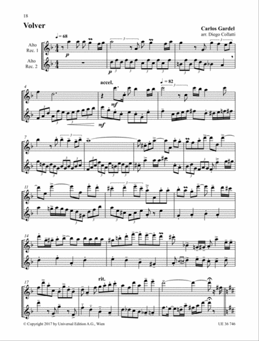 Tango Recorder Duets Woodwind Duet scores gallery preview page 6