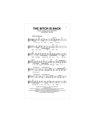 Book cover for The Bitch Is Back
