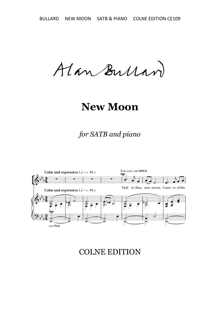 New Moon (SATB and piano) 4-Part scores gallery preview page 1