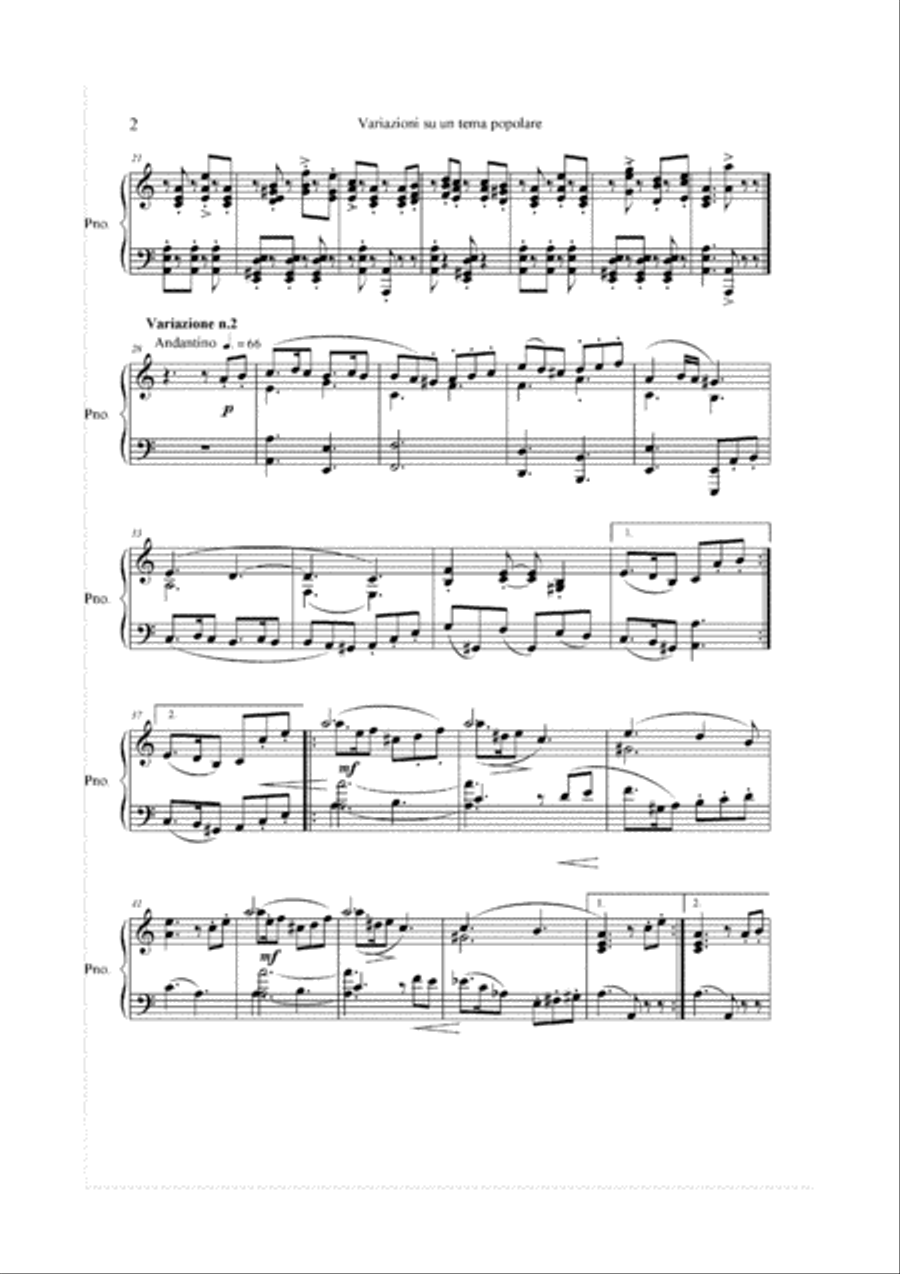 Divertimento-variations su un tema popolare siciliano Piano Solo scores gallery preview page 3