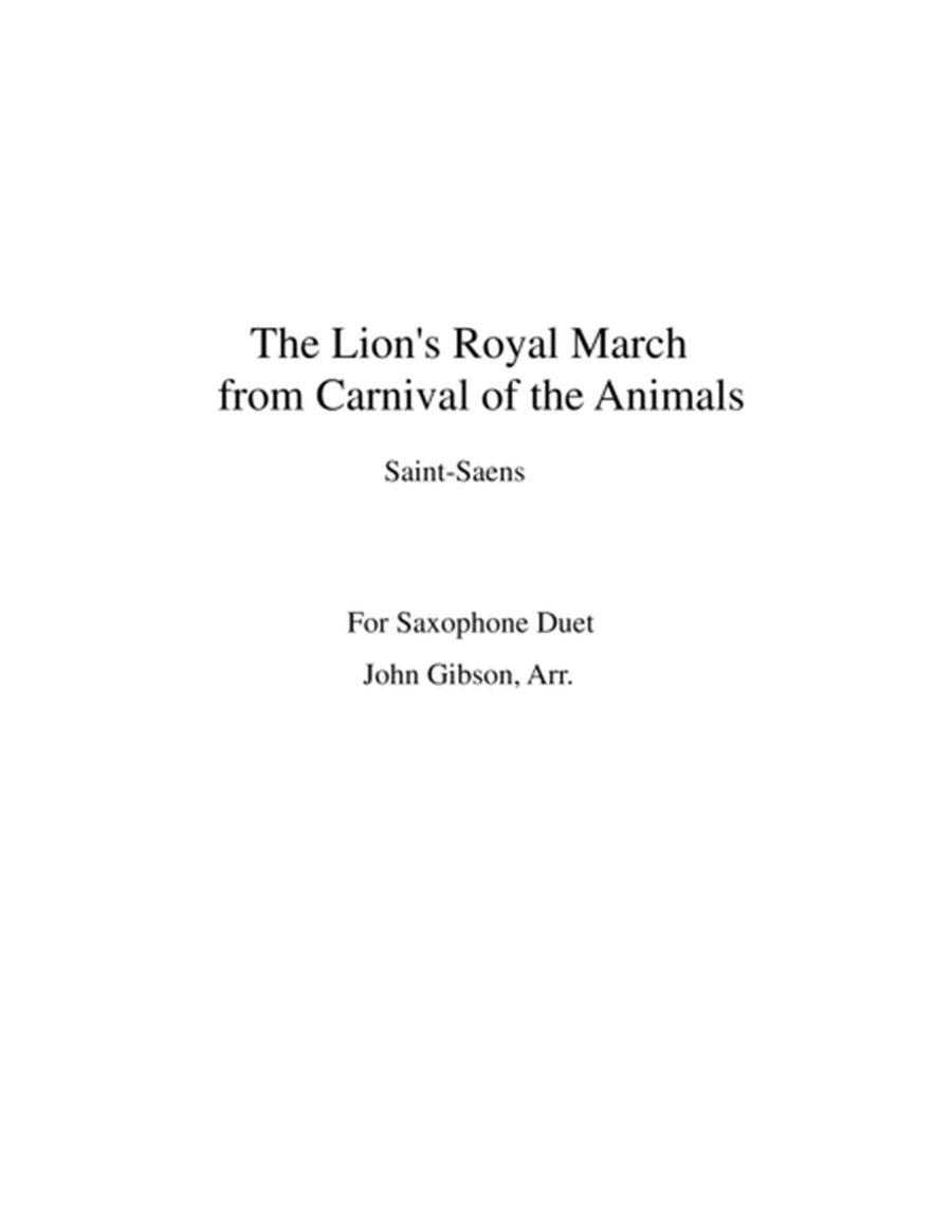 Saxophone duet - The Lion's Royal March from Carnival of the Animals by Saint-Saens image number null