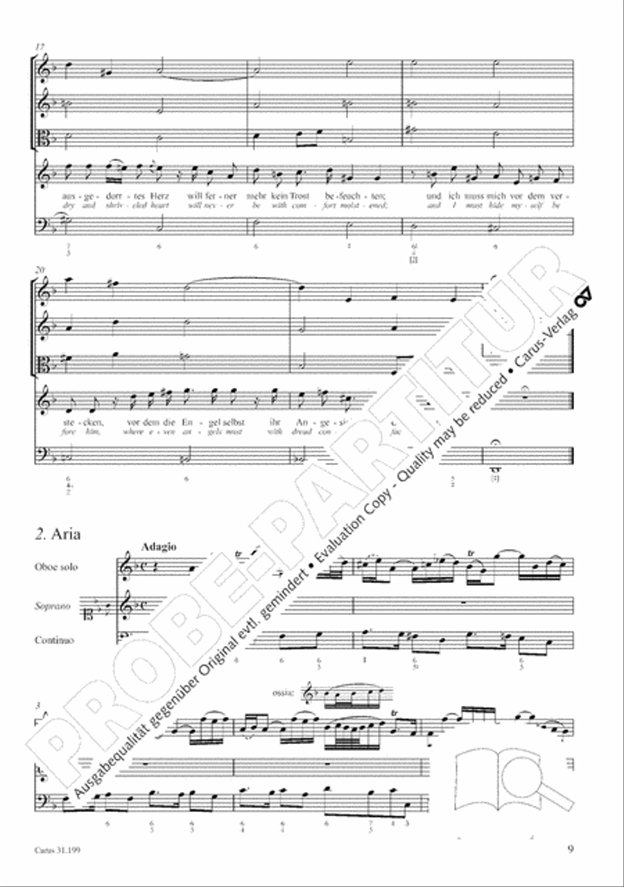 My heart is bathed in blood (Mein Herze schwimmt im Blut) Orchestra scores gallery preview page 10