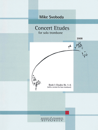 Book cover for Concert Etudes for Trombone, Nos. 1-5
