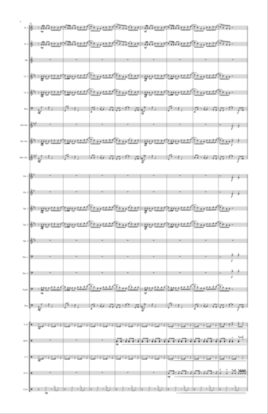 Danza Kuduro Marching Band scores gallery preview page 6