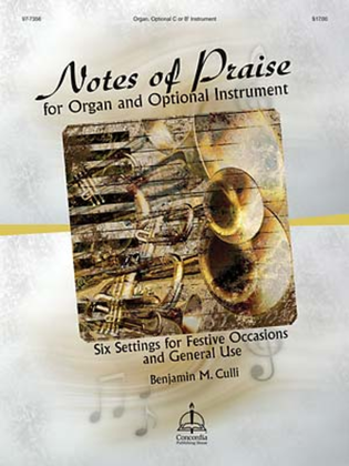 Book cover for Notes of Praise for Organ and Optional Instrument