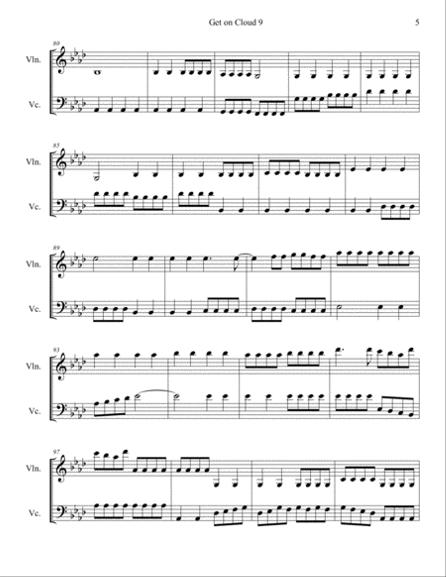 Get on Cloud 9 Small Ensemble scores gallery preview page 5
