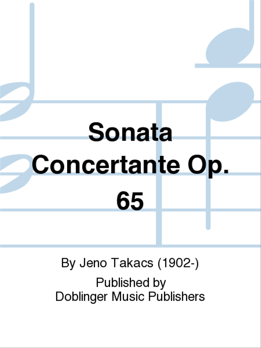 Sonata concertante op. 65 Violin Solo scores gallery preview page 1