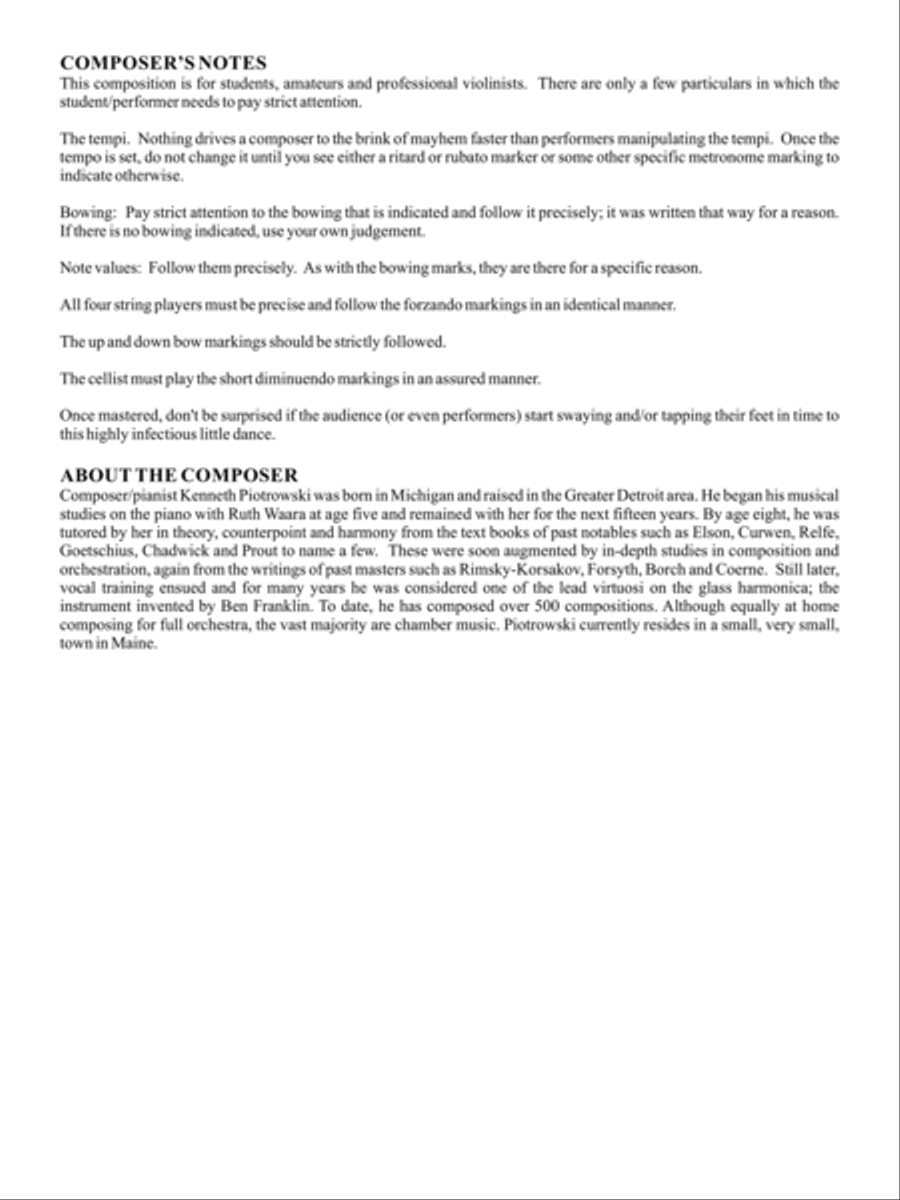 Rustic Wedding Dance String Quartet scores gallery preview page 2
