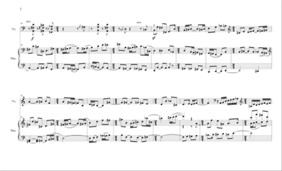 Suite Revelation for cello and piano Piano scores gallery preview page 9