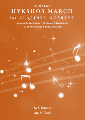 Book cover for Hykshos March for Clarinet Quartet