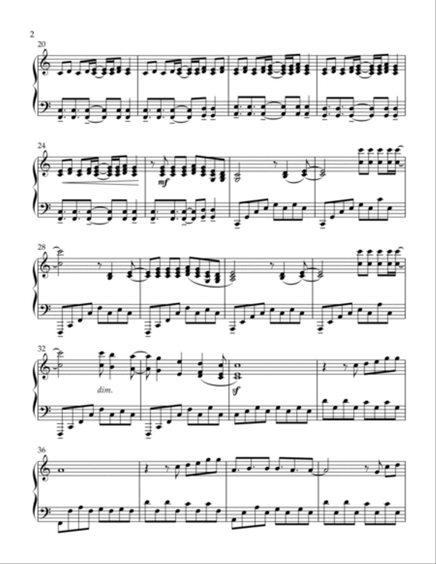 Supercut Piano Solo scores gallery preview page 2