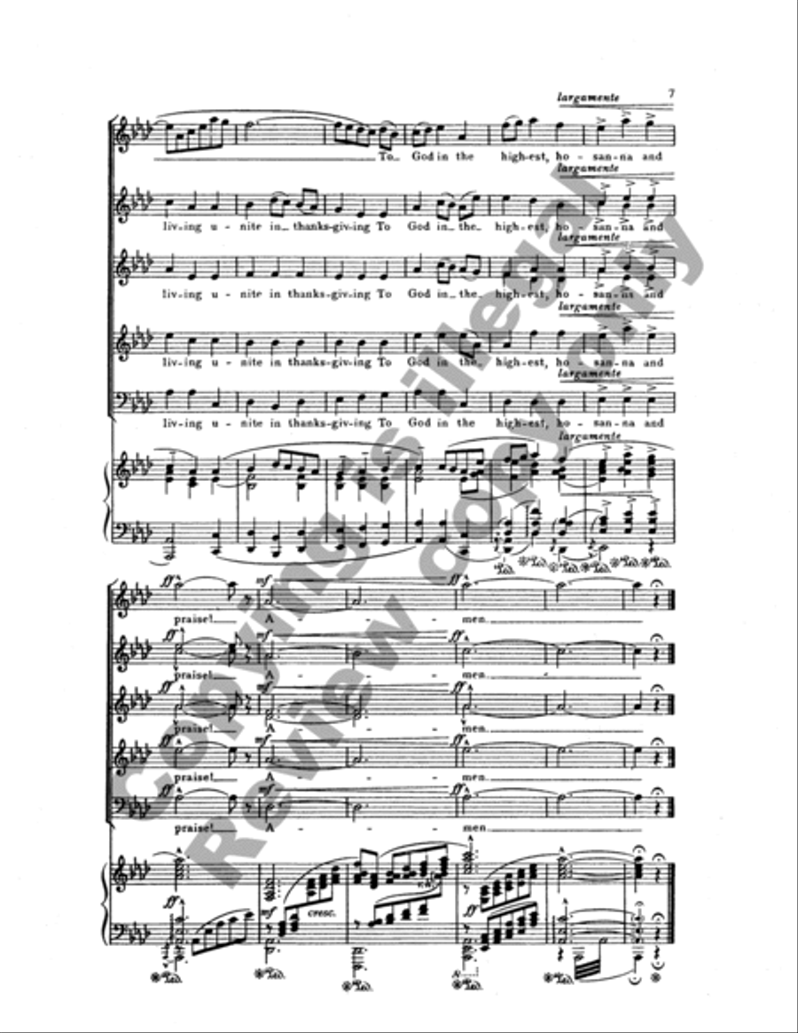Let All Things Now Living 4-Part scores gallery preview page 15