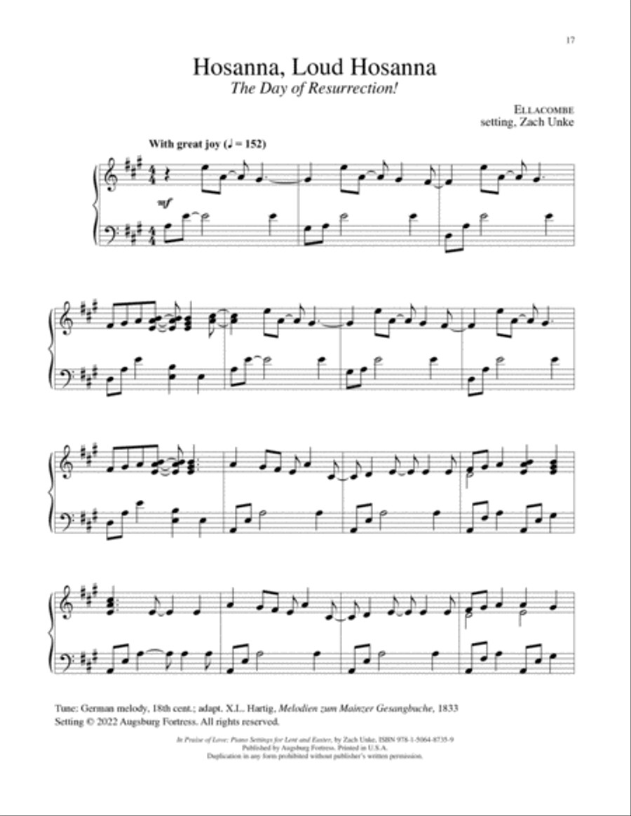 In Praise of Love Piano Solo scores gallery preview page 9