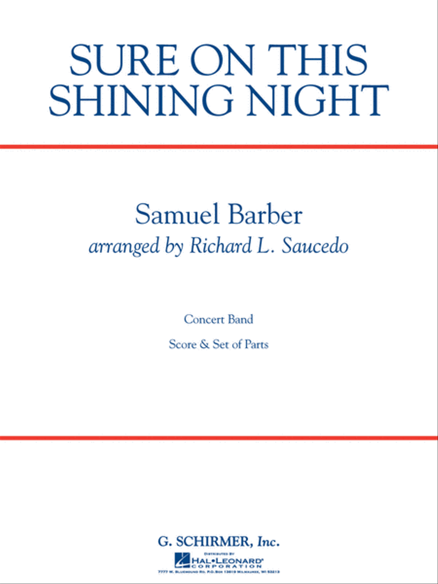Sure on This Shining Night Concert Band scores gallery preview page 1