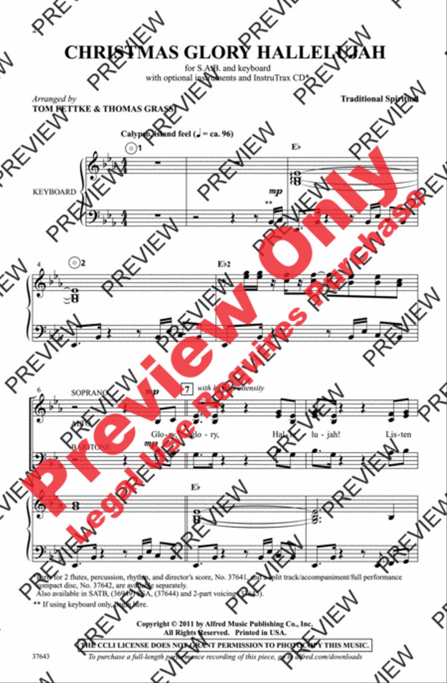 Christmas Glory Hallelujah 3-Part scores gallery preview page 2