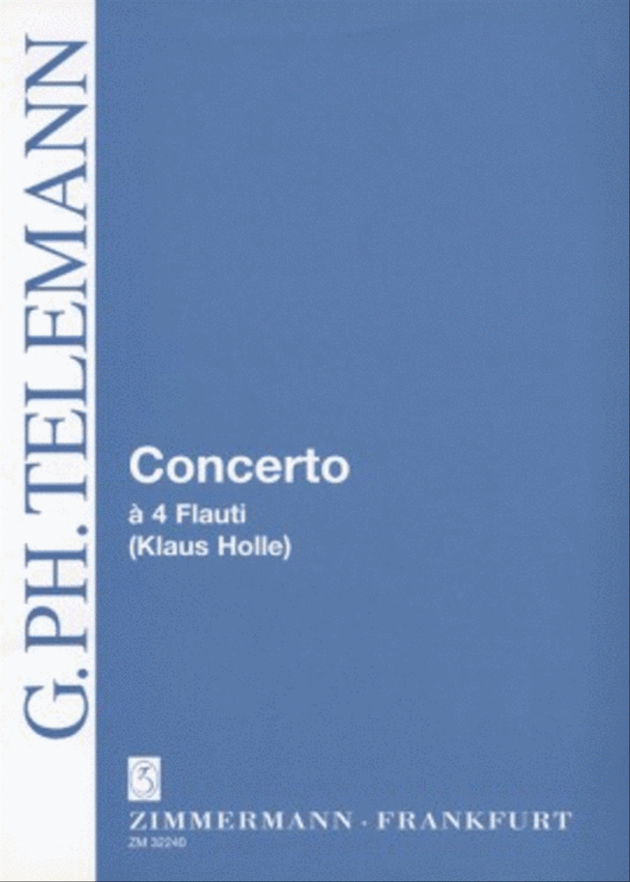 Concerto a 4 Flauti C major Flute Quartet scores gallery preview page 1