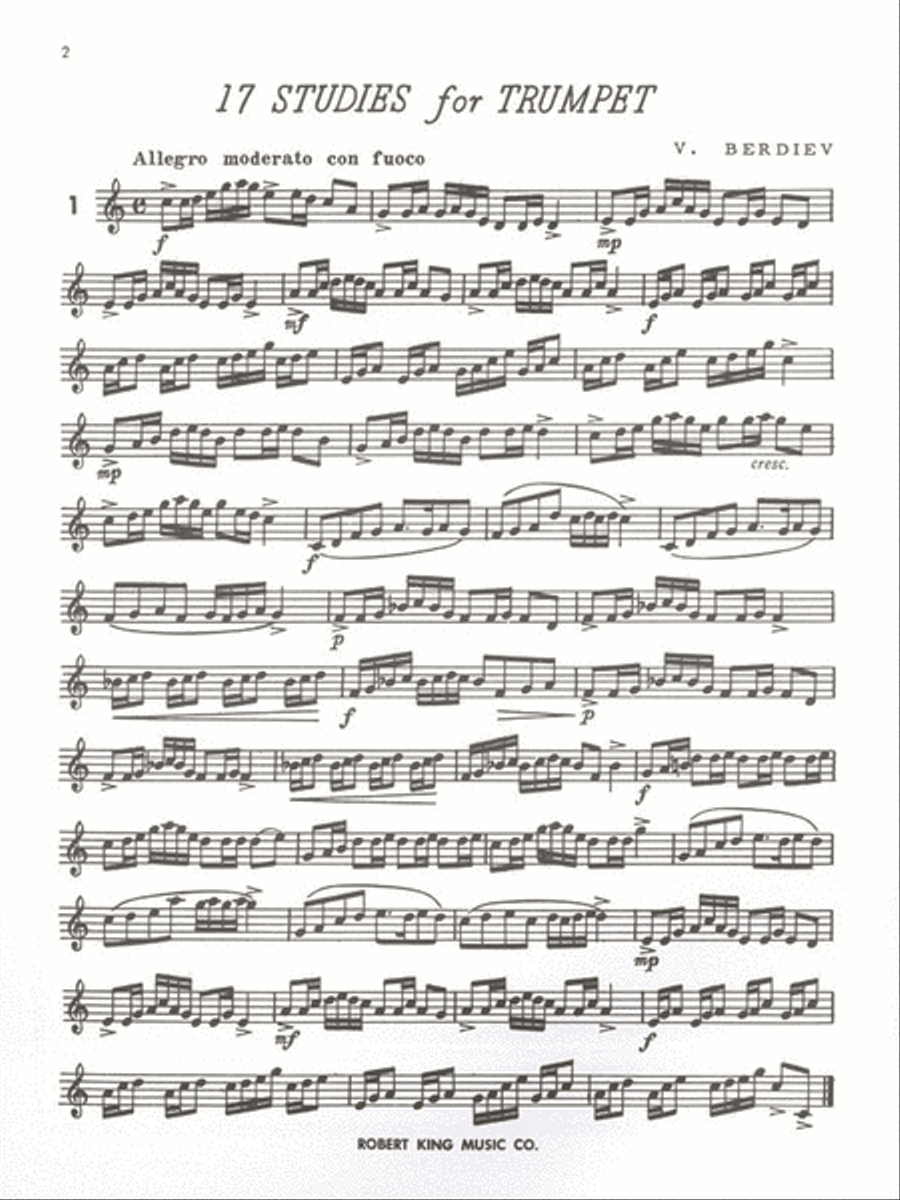 17 Studies For Trumpet 17 Studies For Trumpet Trumpet Solo scores gallery preview page 2