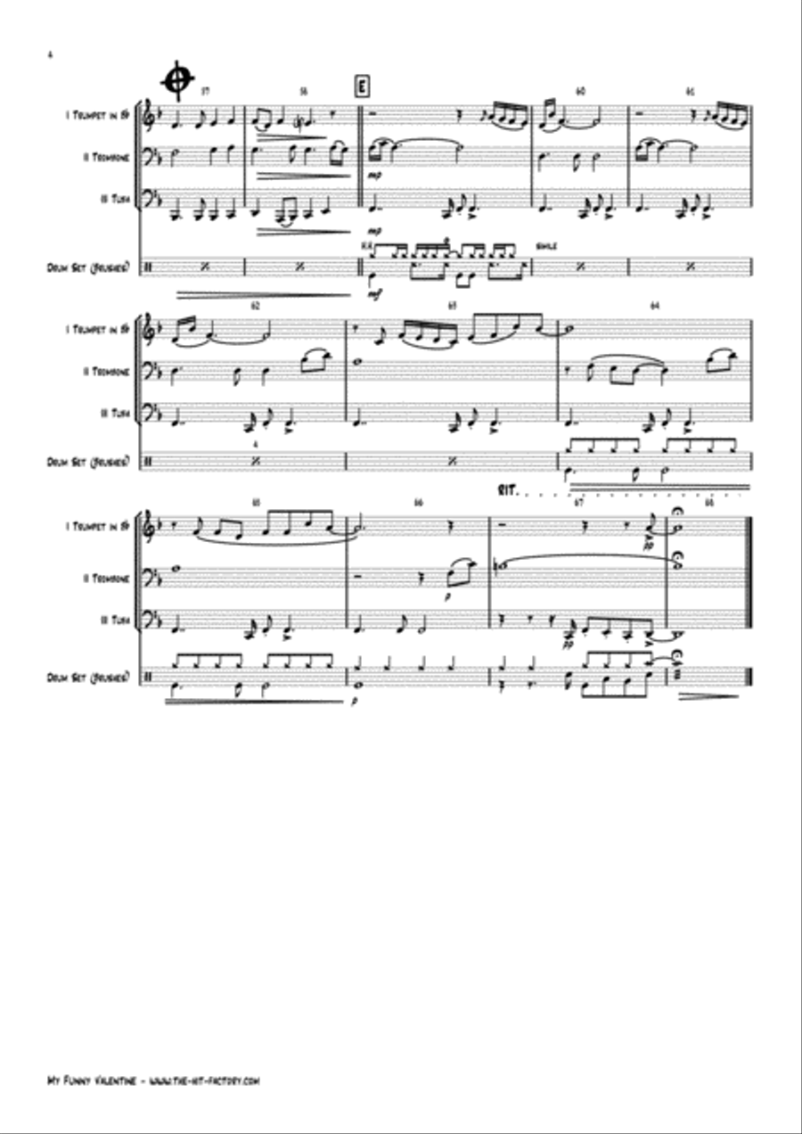 My Funny Valentine Euphonium scores gallery preview page 4